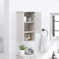 Produktbild för Badrumsskåp VIGO Vit och antikvit 37 x 34 x 71,5 cm Massiv furu