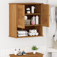 Produktbild för Badrumsskåp VIGO Brun och honungsgul 67,5 x 34 x 71,5 cm