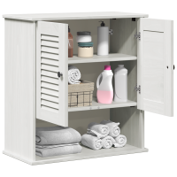 Produktbild för Badrumsskåp med hylla VIGO Vit och antikvit 67,5 x 34 x 71,5 cm