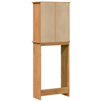 Produktbild för Toalett skåp med dörr VIGO Brun och honungsgul 60 x 27 x 161 cm