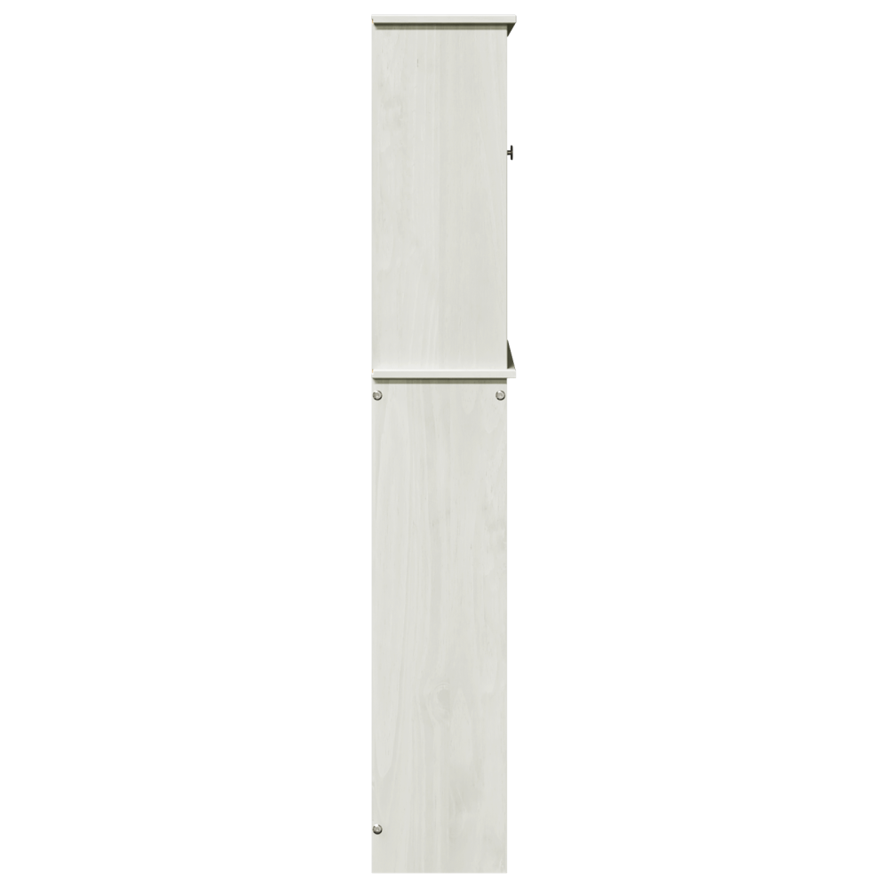 Produktbild för Toalett skåp VIGO Vit och antikvit 60 x 27 x 161 cm Massiv furu