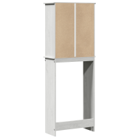 Produktbild för Toalett skåp VIGO Vit och antikvit 60 x 27 x 161 cm Massiv furu