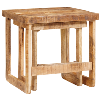 Produktbild för Satsbord 2 pcs Brun 46 x 46 x 45 cm Massivt mangoträ