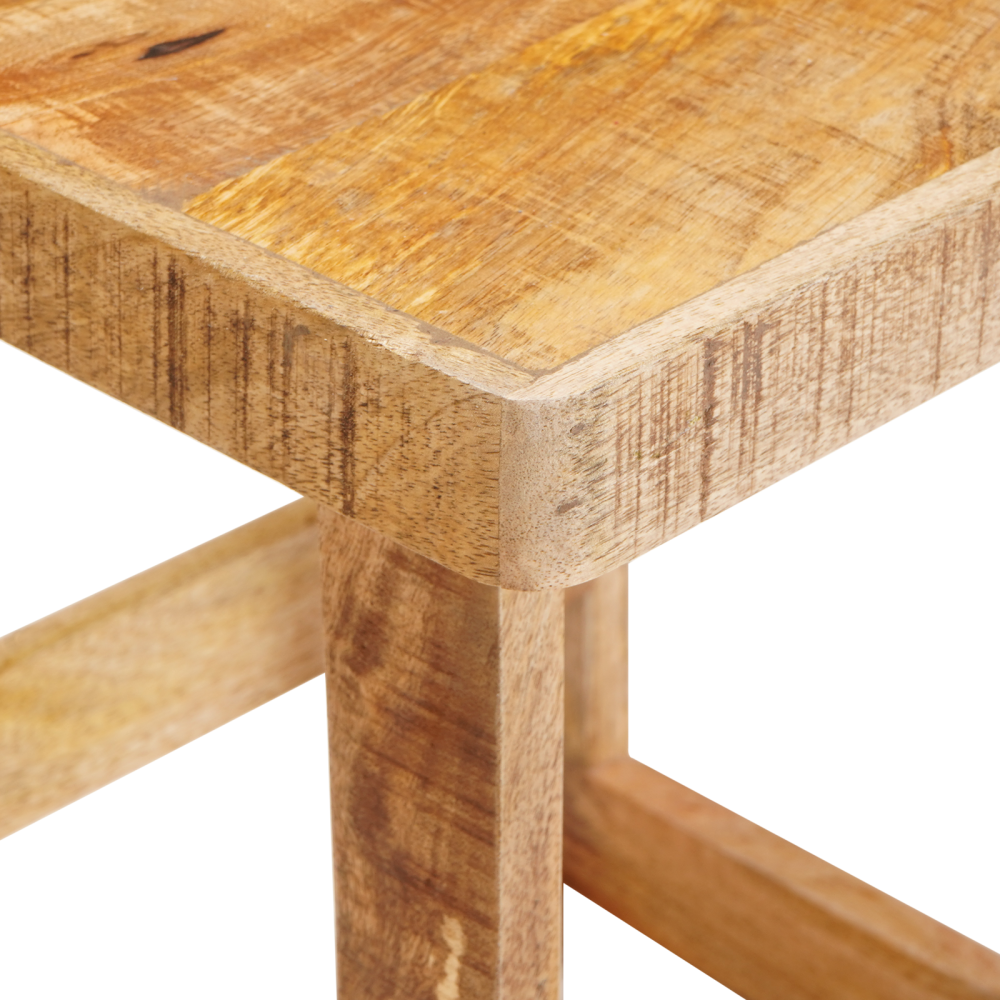 Produktbild för Satsbord 2 pcs Brun 46 x 46 x 45 cm Massivt mangoträ