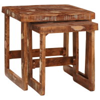 Produktbild för Satsbord 2 pcs Brun 46 x 46 x 45 cm Solid återvunnen trä