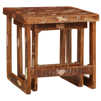 Produktbild för Satsbord 2 pcs Brun 46 x 46 x 45 cm Solid återvunnen trä