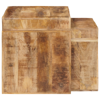 Produktbild för Satsbord 2 pcs Brun 46 x 40 x 46 cm Massivt mangoträ