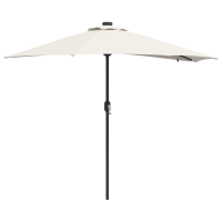 Produktbild för Trädgårdsparasol Sand 294 x 150 x 223 cm Polyester och Stål