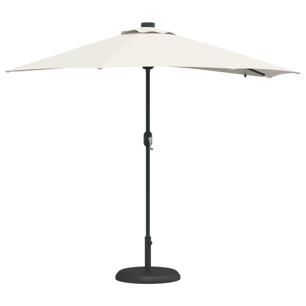 Produktbild för Trädgårdsparasol Sand 294 x 150 x 223 cm Polyester och Stål