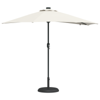 Produktbild för Trädgårdsparasol Sand 294 x 150 x 223 cm Polyester och Stål