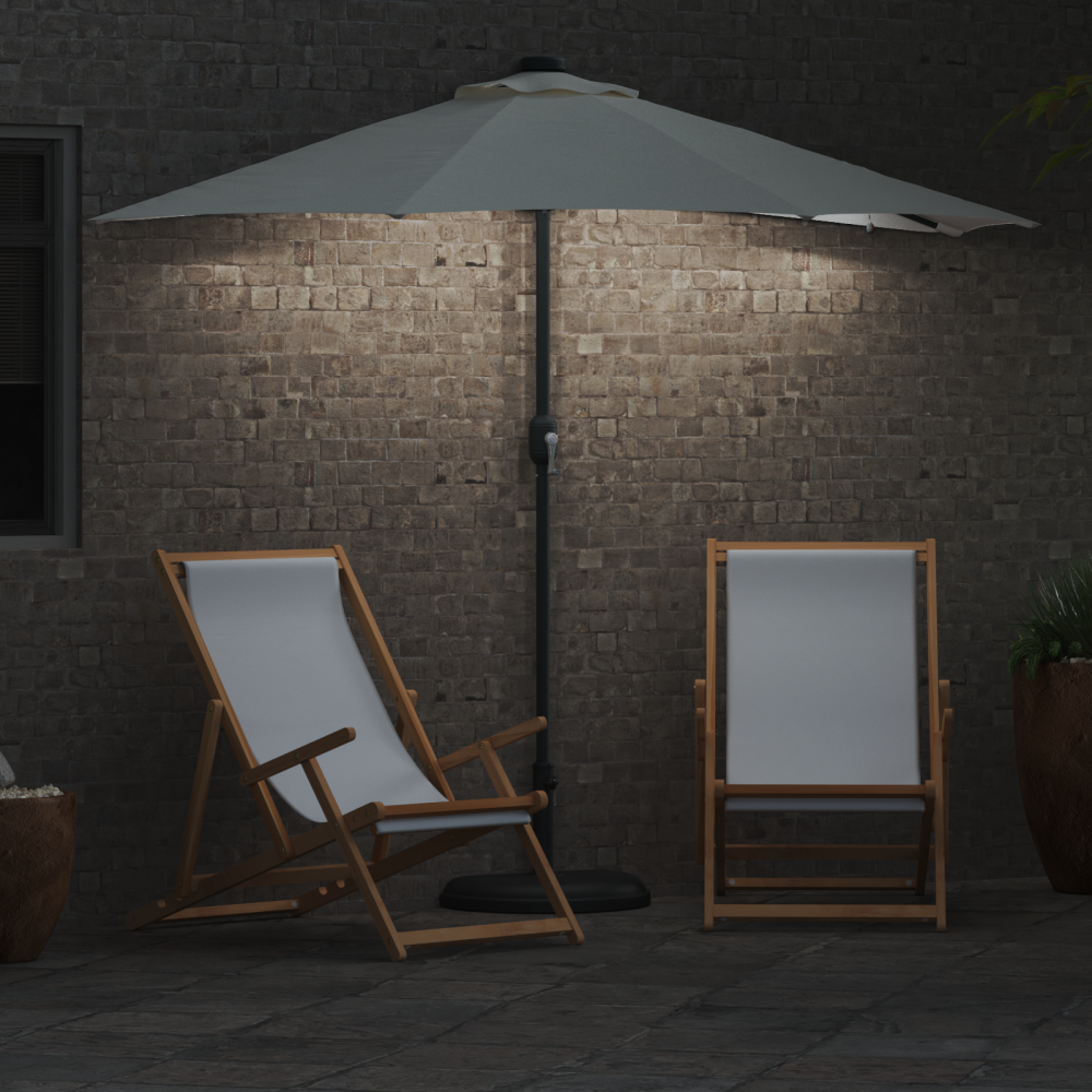Produktbild för Trädgårdsparasol Sand 294 x 150 x 223 cm Polyester och Stål