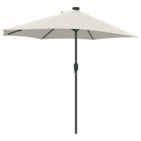 Produktbild för Trädgårdsparasol Sand 294 x 150 x 223 cm Polyester och Stål