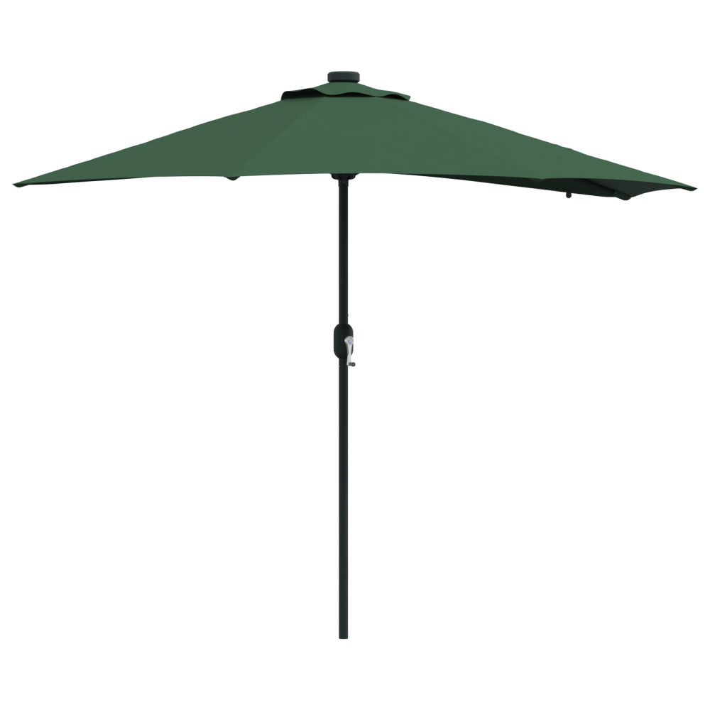 Produktbild för Trädgårdsparasol Grön 294 x 150 x 223 cm Polyester och Stål