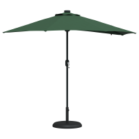 Produktbild för Trädgårdsparasol Grön 294 x 150 x 223 cm Polyester och Stål