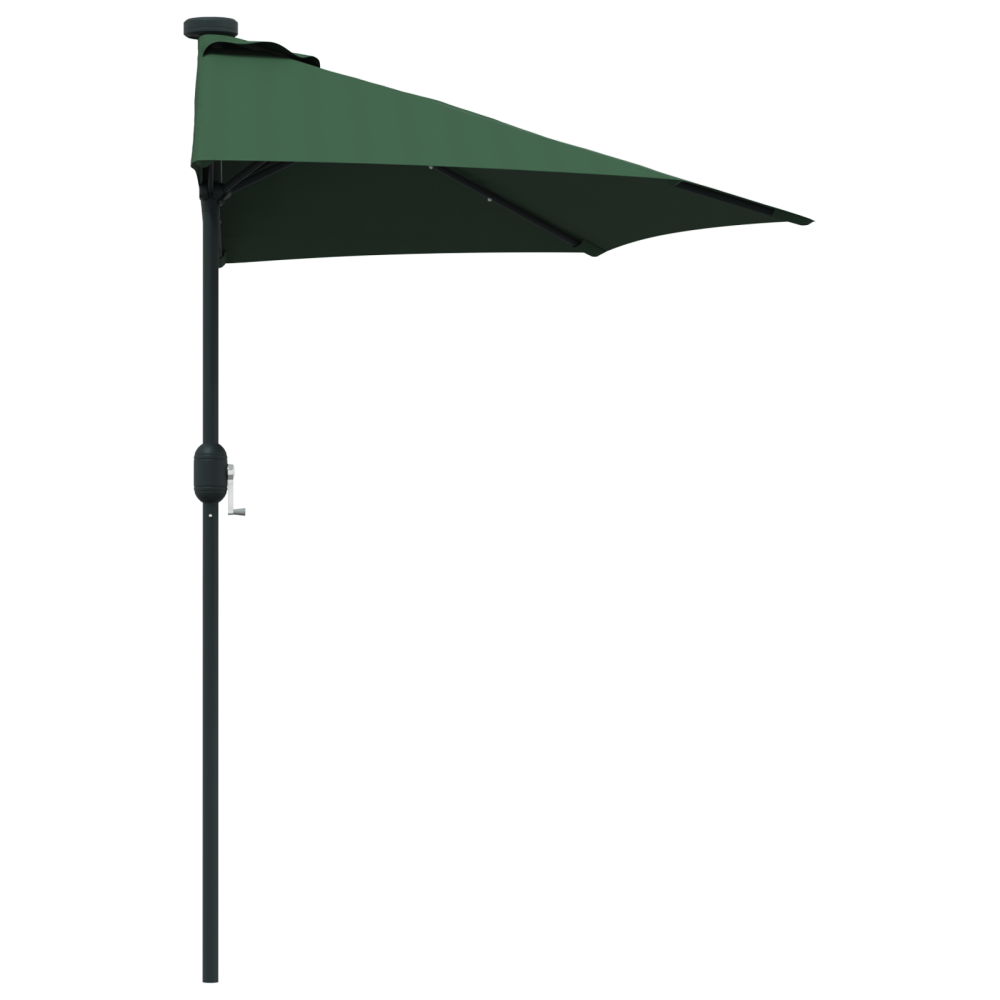 Produktbild för Trädgårdsparasol Grön 294 x 150 x 223 cm Polyester och Stål