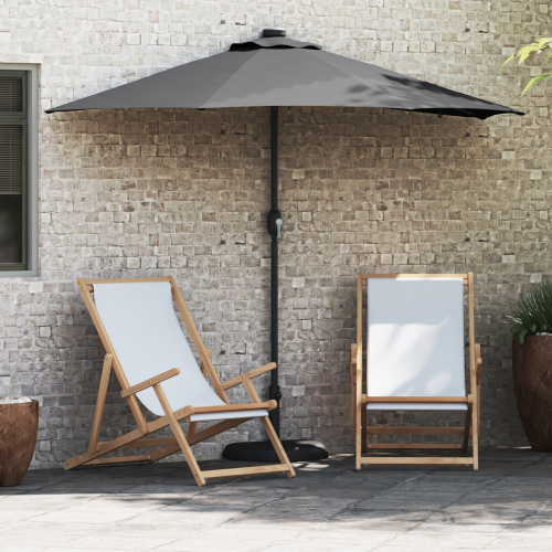 vidaXL Trädgårdsparasol Antracit 294 x 150 x 223 cm Polyester och Stål