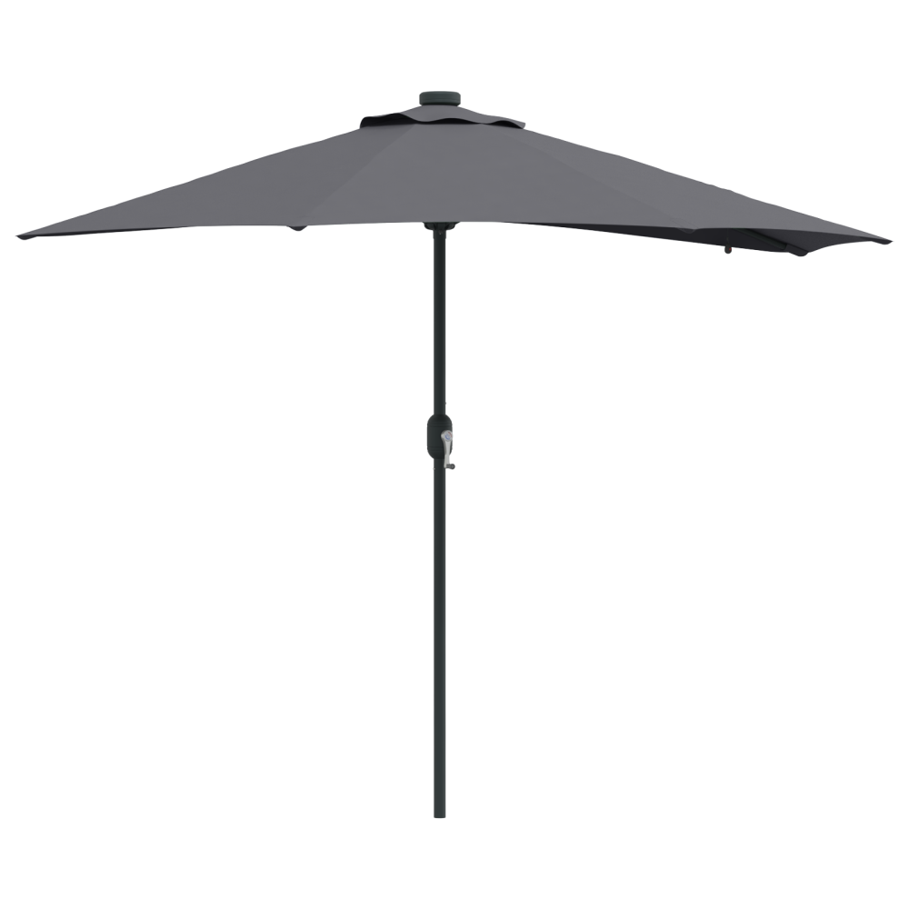Produktbild för Trädgårdsparasol Antracit 294 x 150 x 223 cm Polyester och Stål