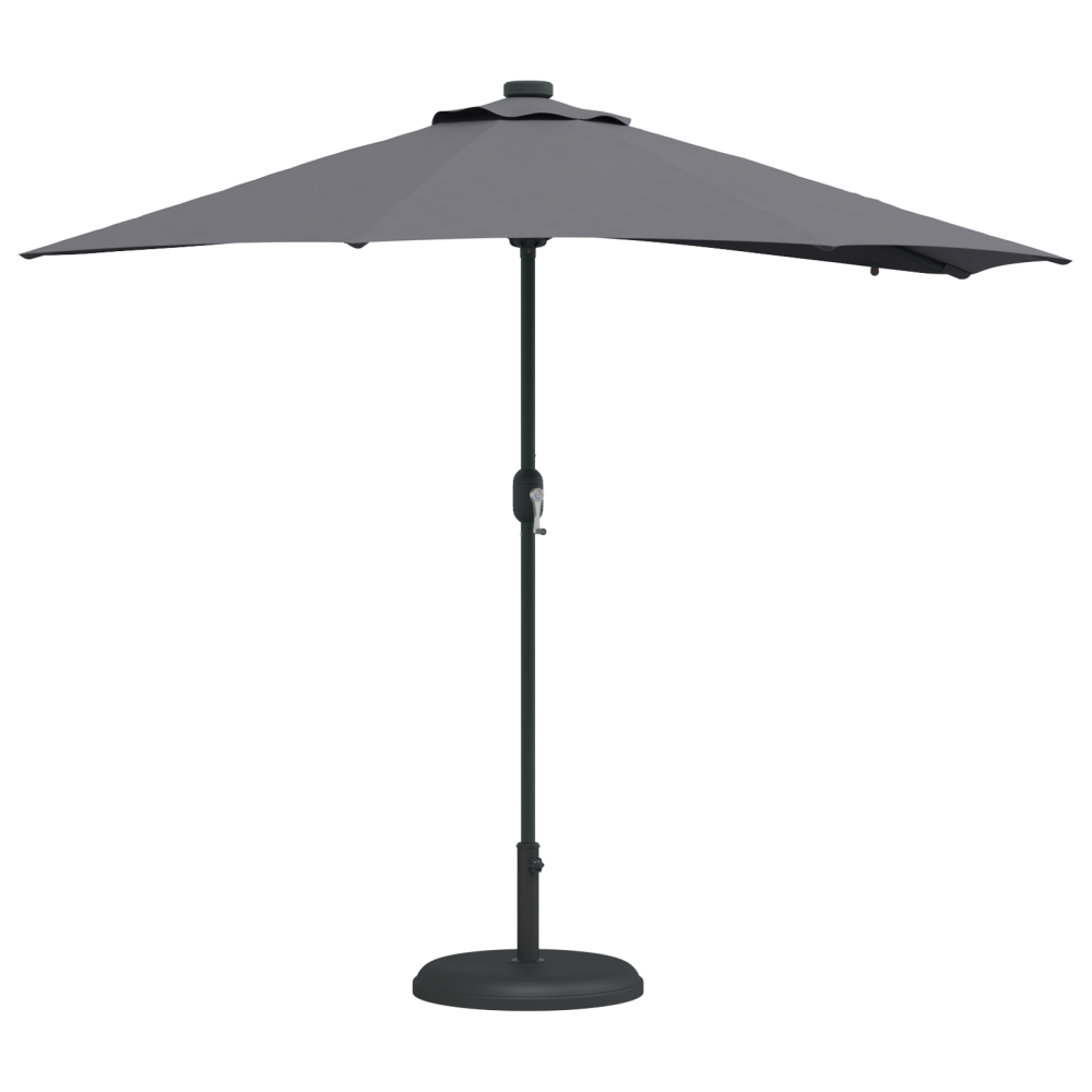 Produktbild för Trädgårdsparasol Antracit 294 x 150 x 223 cm Polyester och Stål
