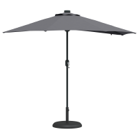 Produktbild för Trädgårdsparasol Antracit 294 x 150 x 223 cm Polyester och Stål