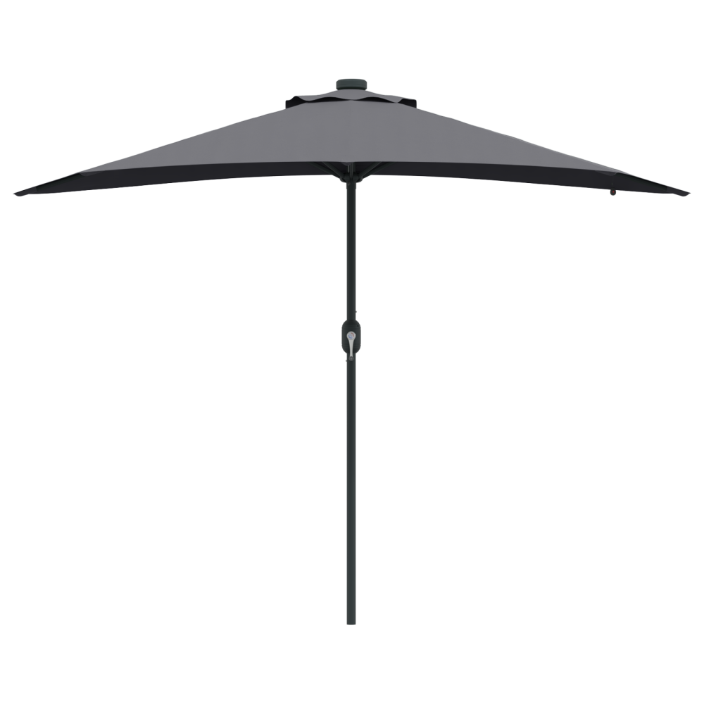 Produktbild för Trädgårdsparasol Antracit 294 x 150 x 223 cm Polyester och Stål