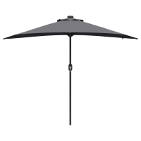 Produktbild för Trädgårdsparasol Antracit 294 x 150 x 223 cm Polyester och Stål