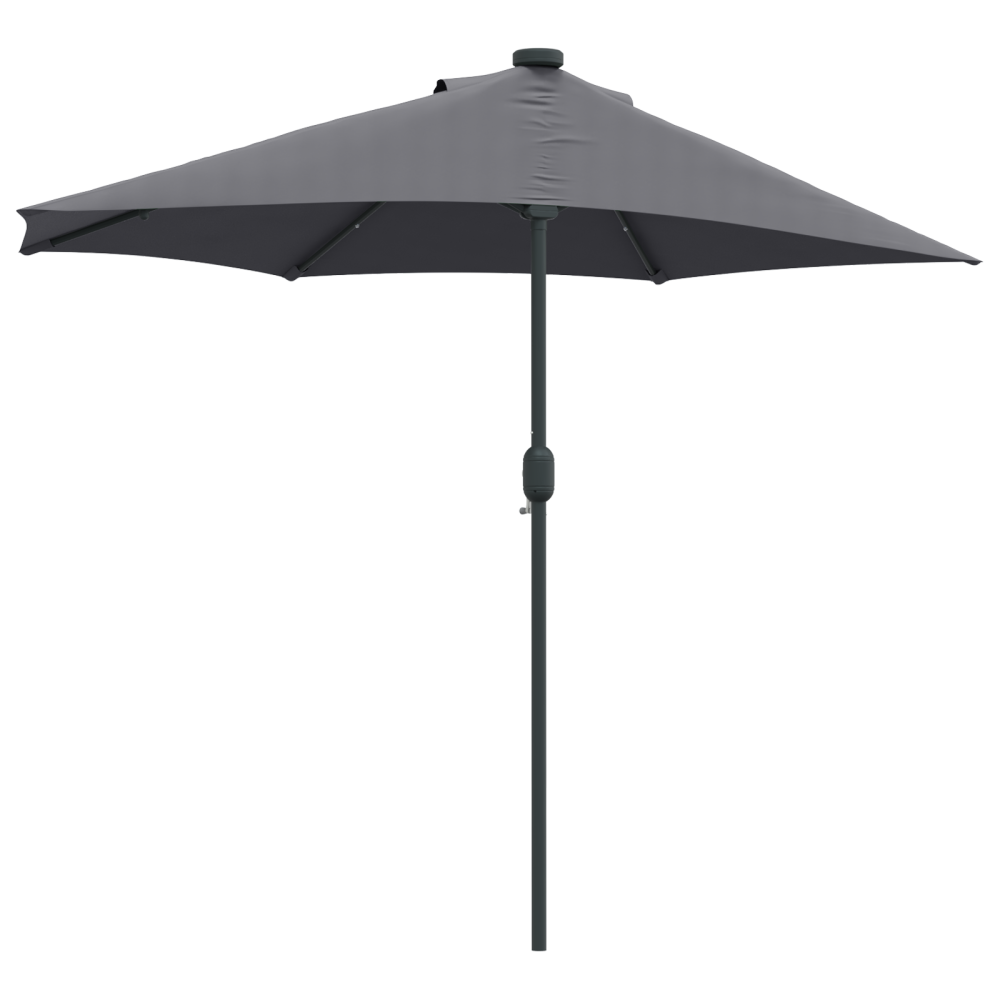 Produktbild för Trädgårdsparasol Antracit 294 x 150 x 223 cm Polyester och Stål