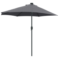 Produktbild för Trädgårdsparasol Antracit 294 x 150 x 223 cm Polyester och Stål