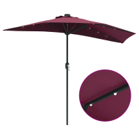 Produktbild för Trädgårdsparasol Bordeaux Röd 294 x 150 x 223 cm