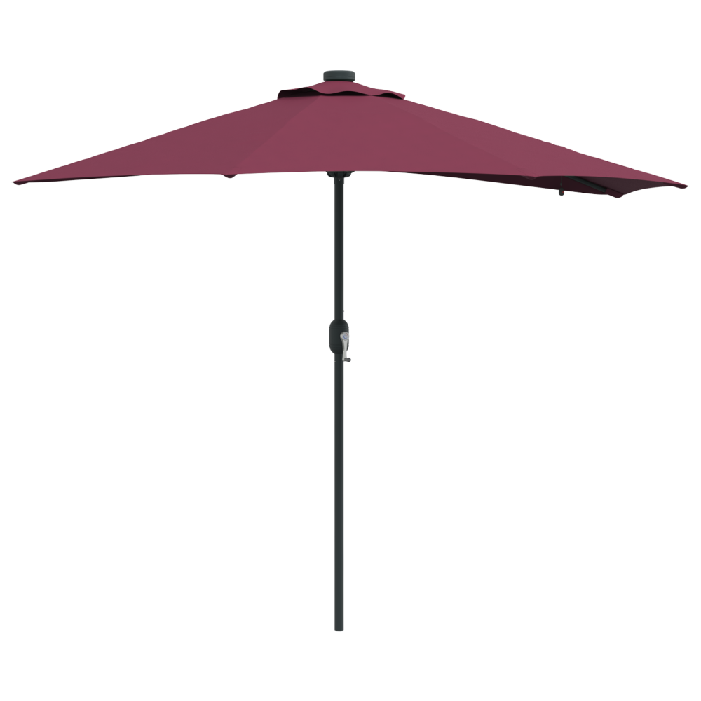 Produktbild för Trädgårdsparasol Bordeaux Röd 294 x 150 x 223 cm
