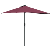 Produktbild för Trädgårdsparasol Bordeaux Röd 294 x 150 x 223 cm