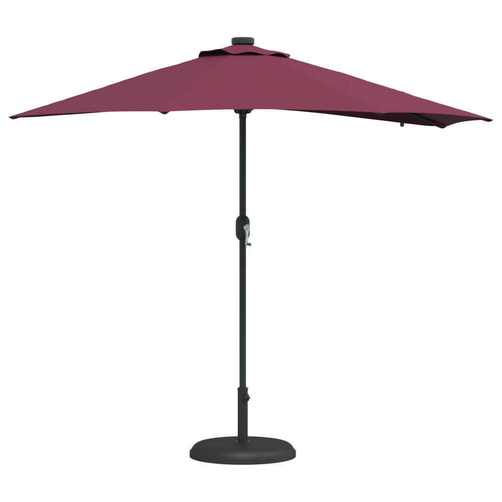 Produktbild för Trädgårdsparasol Bordeaux Röd 294 x 150 x 223 cm
