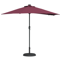 Produktbild för Trädgårdsparasol Bordeaux Röd 294 x 150 x 223 cm