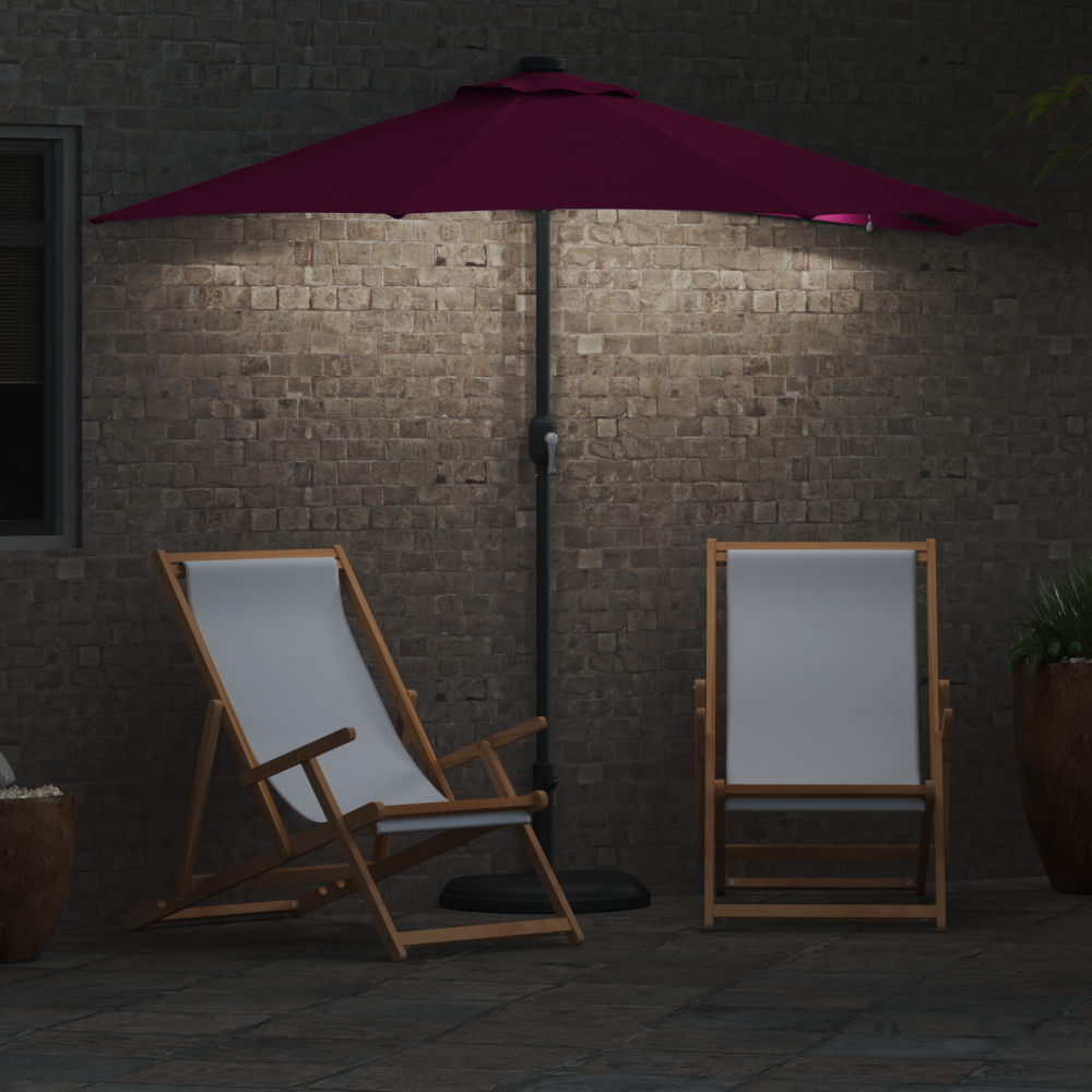 Produktbild för Trädgårdsparasol Bordeaux Röd 294 x 150 x 223 cm