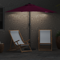 Produktbild för Trädgårdsparasol Bordeaux Röd 294 x 150 x 223 cm