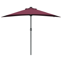 Produktbild för Trädgårdsparasol Bordeaux Röd 294 x 150 x 223 cm