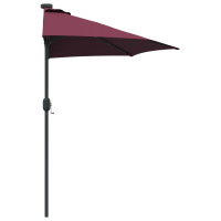 Produktbild för Trädgårdsparasol Bordeaux Röd 294 x 150 x 223 cm