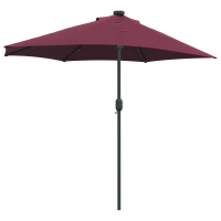 Produktbild för Trädgårdsparasol Bordeaux Röd 294 x 150 x 223 cm