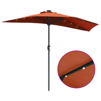 Produktbild för Trädgårdsparasol Terracotta 294 x 150 x 223 cm