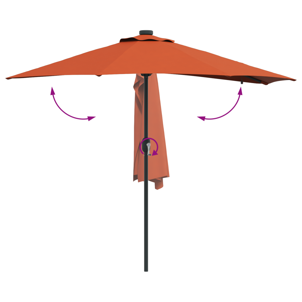 Produktbild för Trädgårdsparasol Terracotta 294 x 150 x 223 cm