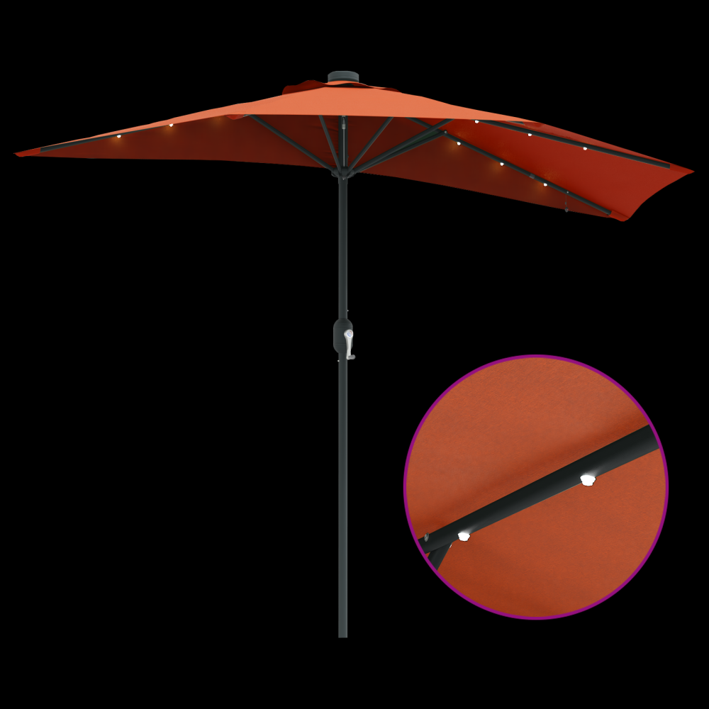 Produktbild för Trädgårdsparasol Terracotta 294 x 150 x 223 cm