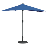 Produktbild för Trädgårdsparasol 294 x 150 x 223 cm Polyester och Stål Azurblå