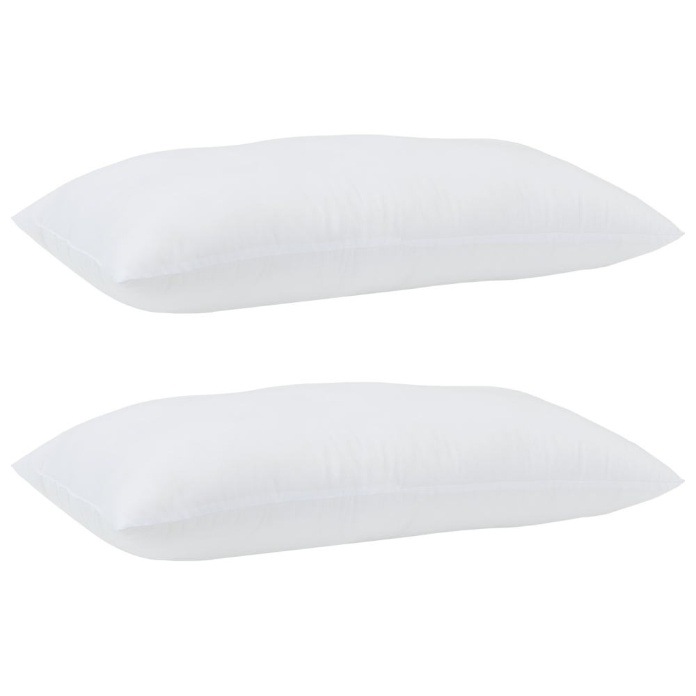 Produktbild för Kudde med kudde 2 pcs Vit 81 x 42 x 20 cm Polyester