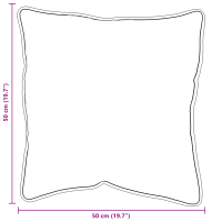 Produktbild för Kudde med kudde 2 pcs Vit 51 x 50 x 20 cm Polyester