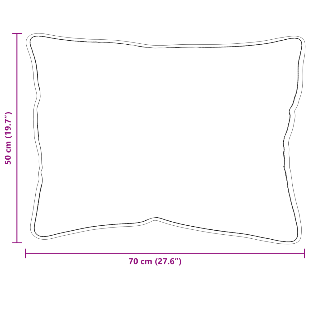 Produktbild för Kudde med kudde 2 pcs Vit 71 x 51 x 20 cm Polyester