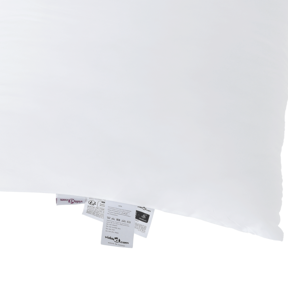 Produktbild för Kudde med kudde 2 pcs Vit 60 x 60 x 20 cm Polyester