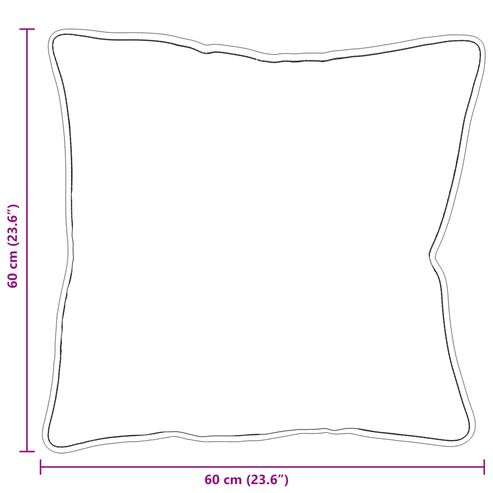 Produktbild för Kudde med kudde 2 pcs Vit 60 x 60 x 20 cm Polyester