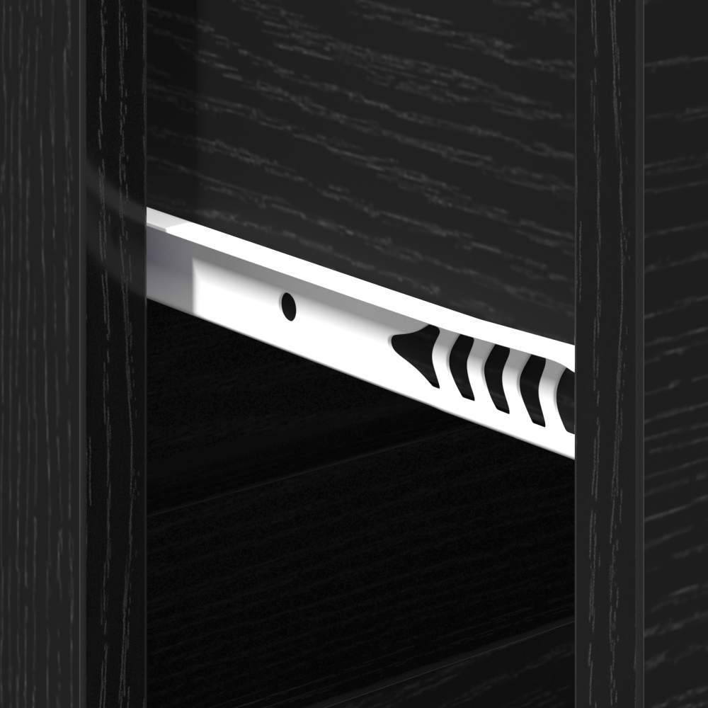 Produktbild för Sideboard med låda Svart Ek 60 x 39 x 80 cm Konstruerat trä