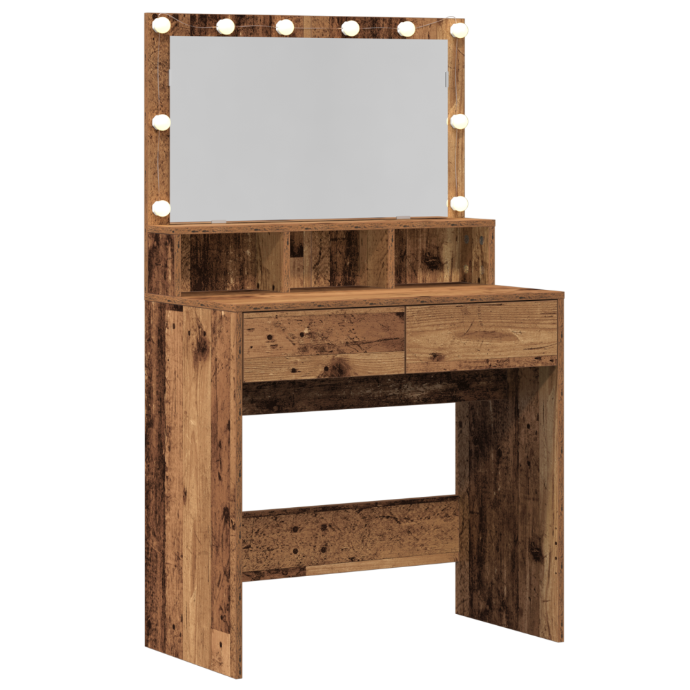 Produktbild för Smyckebord Gammalt trä 80 x 41 x 134,5 cm Konstruerat trä