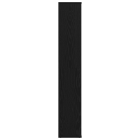 Produktbild för Rumsavskiljare Svart Ek 100 x 24 x 140 cm Konstruerat trä