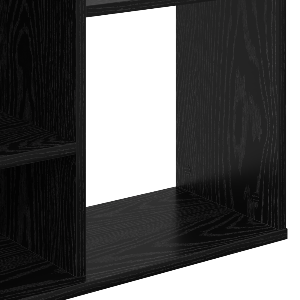 Produktbild för Rumsavskiljare Svart Ek 100 x 24 x 140 cm Konstruerat trä